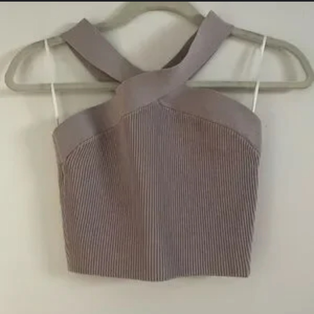 Aritzia Babaton Criss Cross Crop Top